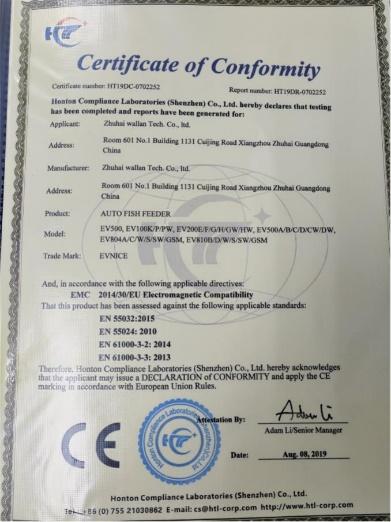 CE - Zhuhai Wallan Tech. Co., Ltd.