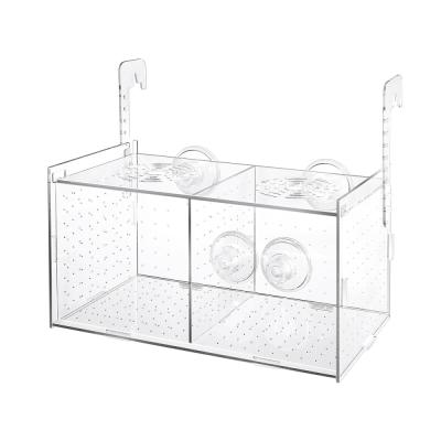 China Plastic Transparent Acrylic Fish Breeding Tank Isolation Box Aquarium Incubator Hatching Area for sale