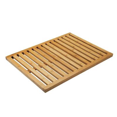 China Spa Sustainable Non-Slip Bamboo Bath Mat For Bathtubs, Floors.Multi-use Slatted Design Bathroom Bamboo Shower Mat. for sale