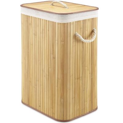 China Longevity Bamboo Basket, Cotton Rope Handle 90L Laundry Basket, Storage for sale