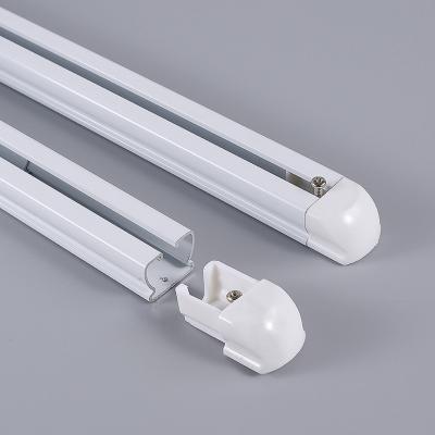 China Expandable Curtain Rod Rails Home Bedroom Metal Curtain Pole Accessories Eco-friendly Curtain Track Rails Track With Runner Rollers zu verkaufen