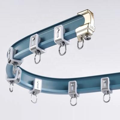 Cina High Quality Minimalist Curved Metal Curtain Track Rail For Special Shape Window in vendita