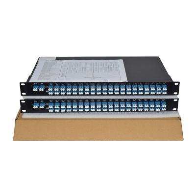 China DWDM/OTN Network 100Ghz AAWG 40CH DWDM Mux DEMUX AAWG Dual Fiber CH21~CH60 LC UPC Module for sale