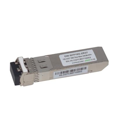 China ETHERNET 10G DWDM SFP+ ZR 80KM Reach CH27 1555.75nm DDM Network Transceivers for sale