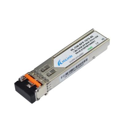 China Data Center High Quality  1.25G Single Mode CWDM SFP  80km 1270-1610NM LC Connector With DDM Optical Module for sale