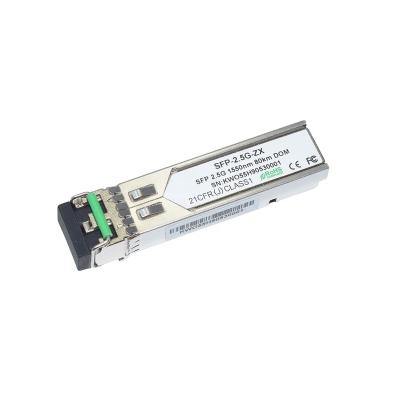 China FTTX Compatible With The Brand Long Distance Hilink 2.5G SFP WDM 80km 1490/1550 SMF LC Connector  Transceiver for sale