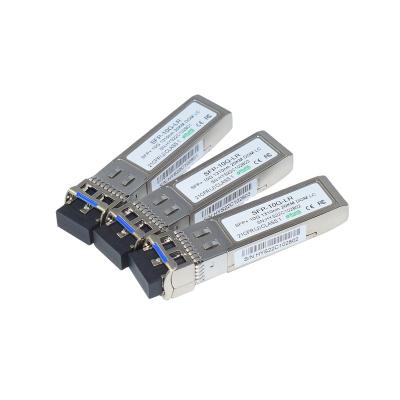 China Telecommunication Low price Compatible SFP+-10G-LR 1310nm 20km 10km Duplex LC DOM Optical Module for sale