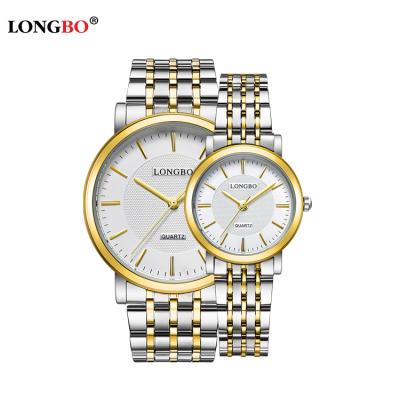 China Water Resistant LONGBO 80279 Customize Logo Brand Quartz Watch 2020 Luxury Custom Stainless Band Couples Watch Lover Gift for sale