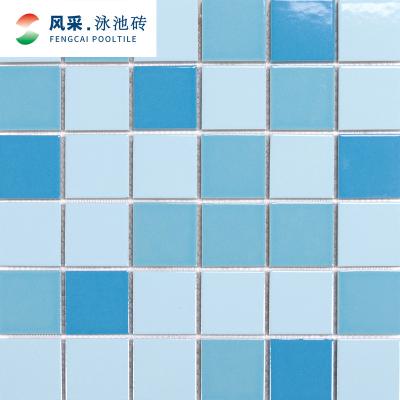 China Piscina CLASSIC de Para d'esmaltada de Mosaico de porcelana, Aqua d'azul de mosaico de ceramica, 300x300, venta al por mayor for sale