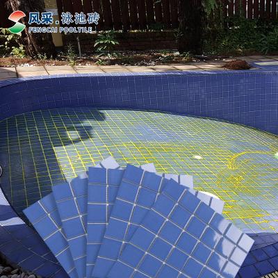 China CLASSIC Porcelana Azulejo azul Para exteriores, mosaico Para piscina for sale