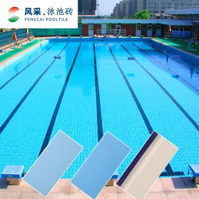 China Glazed Metallic Tiles Wholesale Cheap Price 240x115mm Anti Slip Bullnose Porcelain Edge Swimming Pool Border Tiles for sale