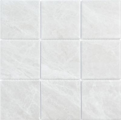 China Wholesale Price Gray Anti-slip Square Bathroom Mosaic Europe Porcelain 97X97MM Ceramic Mosaic Tile for sale