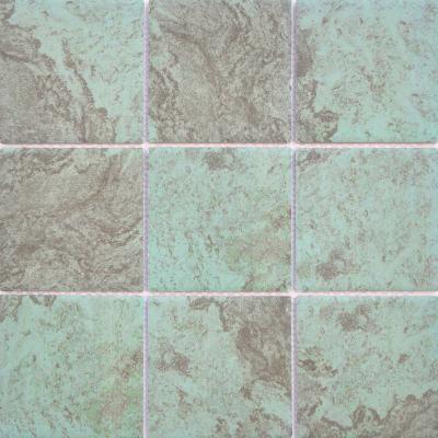 China Europe Best Price China Mozaic 97*97mm Pool Tile Ink Jet Pattern Green Mosaic Square Pool Tile for sale