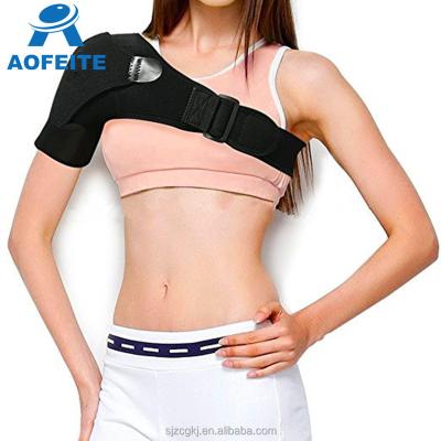 China Professional Adjustable Shoulder Posture Protect Wrap Brace Black Shoulder Support Brace Belt for Man and Woman for sale