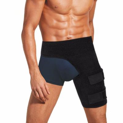 China Adjustable/Waterproof/Durable/Unisex/Compression/Elastic Wrap Thigh Brace Neoprene Waist Trimmer Elastic Groin Hip Guard Support for sale