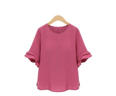 China 2022 Women Breathable Summer Blouse Casual Shirt Plus Size T-shirts Tops for sale