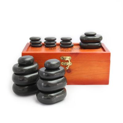 China 2020 20pcs Body Spa Equipment Set Hot Stone Basalt Massage Set For Lady for sale