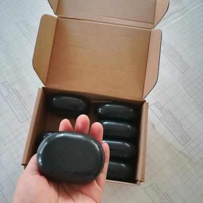 China Body Beauty Massage Tool 100% Nature Basalt Massage Stone (8pcs 7.5x5.5x2.75cm) for sale