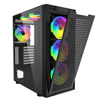 China Wholesale EATX Tempered Glass Computer Towers Case Gaming Computer Desk Case for sale