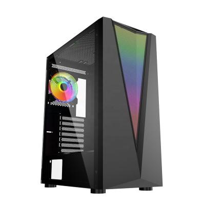 China With Side Panel Window Tempered Glass RGB PC Cabinet Tower Gamer Computer Case Hot Selling for sale