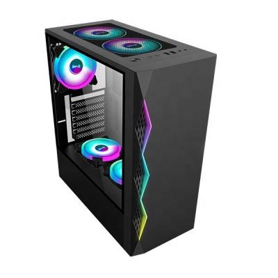 China With Side Panel Window OEM Desk With RGB LED Strip Computer Gaming Case PC Tower For Gamer for sale