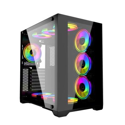 China With Hot Fan RGB ATX EATX PC Cabinet Gaming Computer Cases for sale