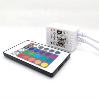 China For Tuya Smart Strip 5v12v 24v RGB LED Strip Life IR Alexa Google Home Voice Remote Control Led Wifi Controller for sale