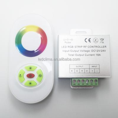 China For factory wholesale rf433 rgb touch rf433 rgb china aluminum12v-24v 3 channel remote control controller from factory for sale