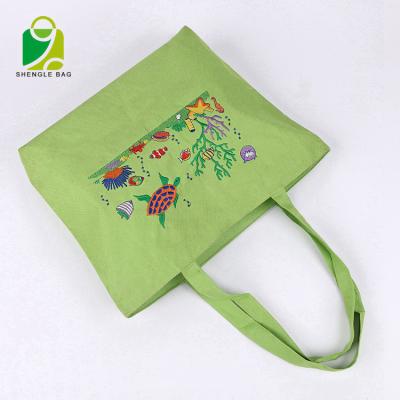 China Wholesale Reusable Grocery Tote Cotton Polyester Reusable Beach Handle Shopping Bag for sale