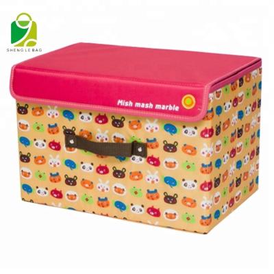 China 2018 New Child Viable Foldable Nonwoven Toy Storage Box for sale