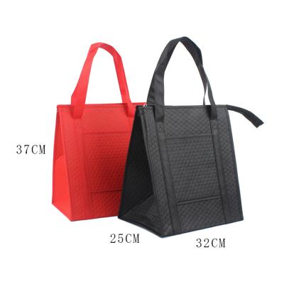 China Wenzhou Insulated Wholesale Custom Reusable Nonwoven Eco-Friendly Die Cut Picnic Food Delivery Cooler Lunch Bag for sale