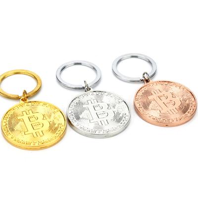 China Fashion Alloy Bitcoin Model Pendant Keychain For Women Man Accessories for sale