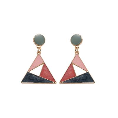 China Trendy Fashion Women Earring Triangle Shape Drop Earrings For Girls Gift for sale