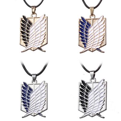 China FASHIONABLE Attack on Titan Alloy Rope Chain Pendant Necklace for Boy Girls Cosplay Gift for sale