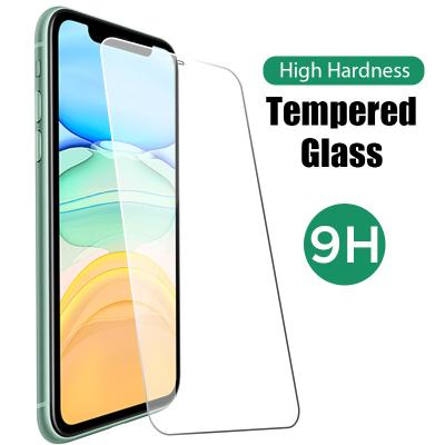 China 99% Clear Transparency 2.5D 9H 0.3mm Tempered Glass Film Screen Protectors For iPhone xs xr 12 11 13 pro 8 7 max with package for sale