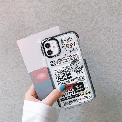 China Shockproof Custom Empty Phone Case For iphone 12 pro max barcode city camera soft clear protection for iphone11 pro XR max for sale