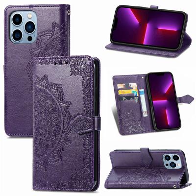 China Luxury Flip Wallet Card Holder Anti-fall PU Flip Cover Mobile Phone Case Leather For Apple Pro Max 13 Phone Cover for sale