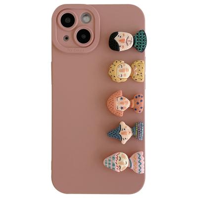 China High Quality Cute Anti-Drop 3D Camera Lens Protector Silicone Phone Case For iPhone 13 Pro Max Cartoon Mobile Phone Cover for sale