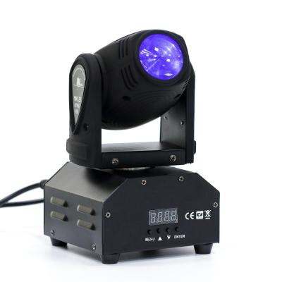 China Stage U King Mini LED RGBW (4 in 1) Import 10W Bead 11/13CH Shaking Head Stage Light DMX512 Voice Controlled Led Stage Light for sale