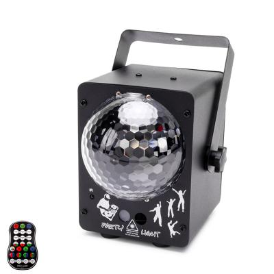 China DJ Disco Club Band Shows Stage Party King Wireless Remote Control U' Mini RG Laser And RGB LED Disco Ball Light for sale