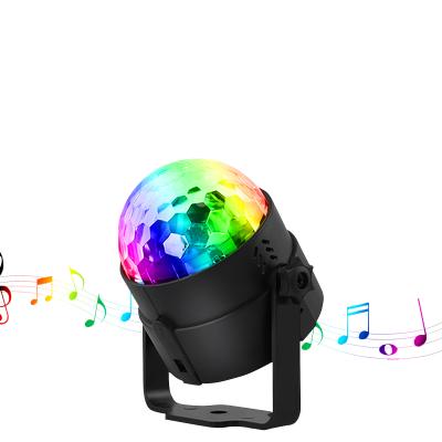 China DJ Disco House Party RGB 3 LED Mini Ball Light Stage Effect UV Magic Disco Light for sale