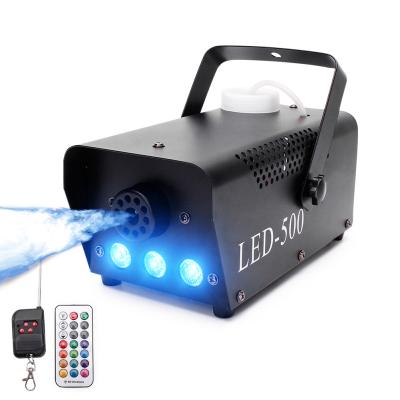 China High Output Remote Control Mini Fog Machine U“0.3 Liter King 500W RGB 2pcs Stage Light Smoke Machine for sale