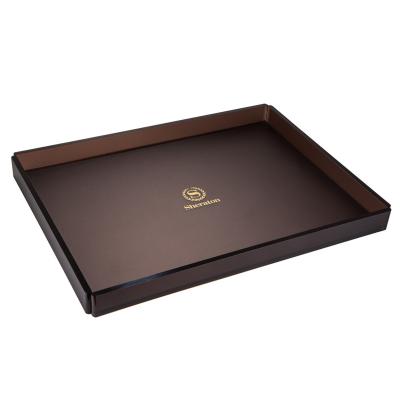 China New Design Hotel Guest Room Supplies Easily Cleaned Acrylic Amenities Tray For 5 Star Hotel Guest Room for sale