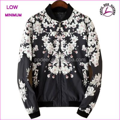 China Fashion Breathable Wholesale Quality Mens Sublimation Printing Satin Designer Best Bomer Jackets Custom Logo for sale