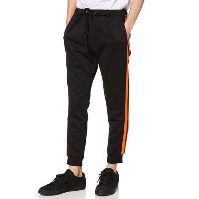 China Anti-pilling New Logo High Quality Men Track Custom Made Pants Black Side Stripe Coupling Pants Men for sale