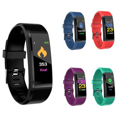 China Touch Screen Smart Bracelet ID115 Plus 115 Plus Color Screen Heart Rate Blood Pressure Monitor Smart Fitness Tracker for sale