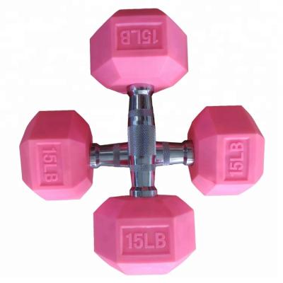 China Durable injection molded rubber dumbbell weights for sale