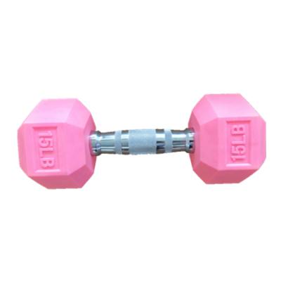 China Durable pink injection molded to bewitch rubber dumbbells for sale