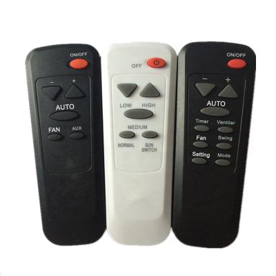 China LED Indicator Light Customized Mini 6 7 8 10 Buttons IR Remote Control With 2*AAA Battery For Fan TV Air Conditioner Device In Black White Color for sale