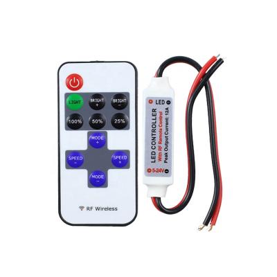 China DC 5-24V 12A LED Light Controller with RF Radio Remote Control for RGB LED Strip for sale